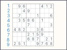 Classic Sudoku Puzzle - Cao Games